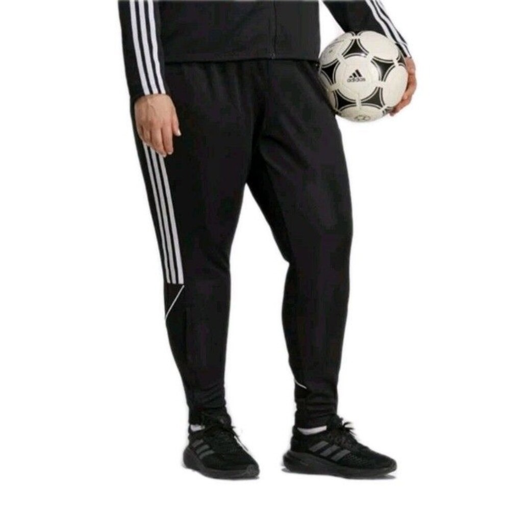 Adidas Tiro 23 League Training Pants 2X Womens Plus Size Black Ankle Zip NWT